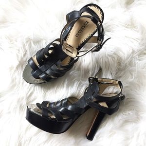 BEBE GLADIATOR HEELS